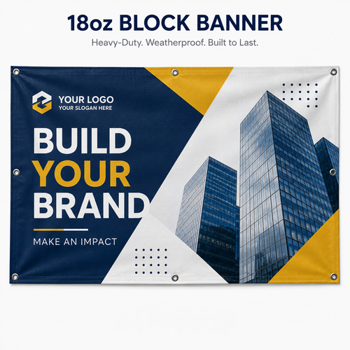 18 oz Blockout Banner
